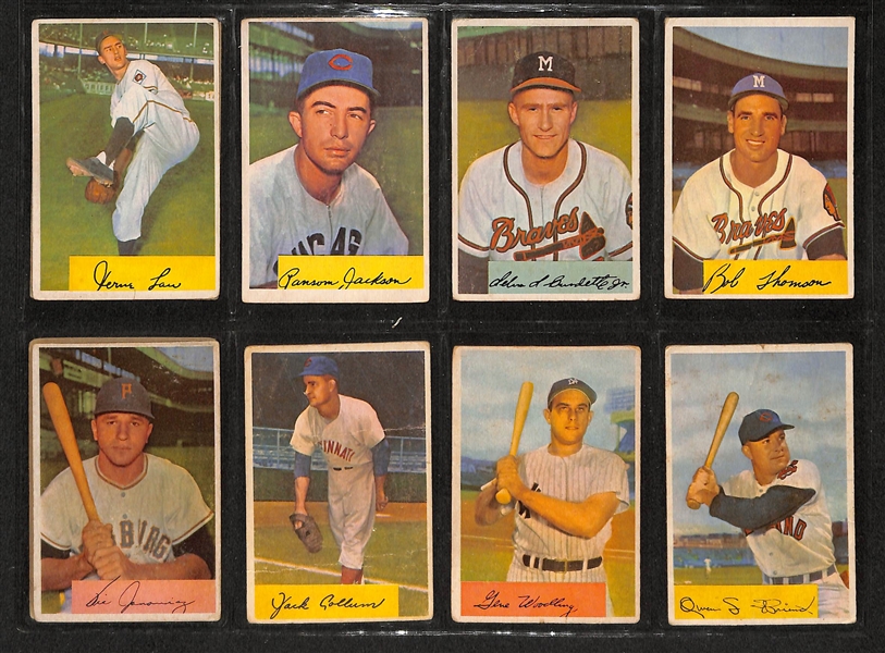 Lot Of 74 1954 Bowman Baseball Cards w. Richie Ashburn